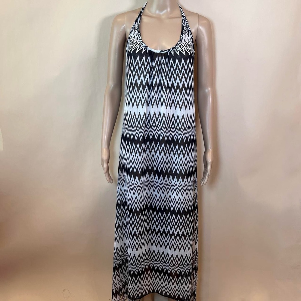 sexy sheer chevron dress